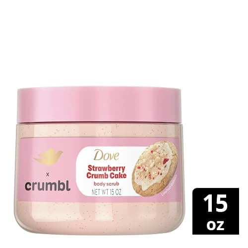Dove Moisturizing Strawberry Crumb Cake Body Wash & Scrub Combo, 20oz Wash + 15oz Scrub, Limited Edition, Paraben & Sulfate Free, For Body, Improves Skin Texture, Moisturizes thumbnail 3
