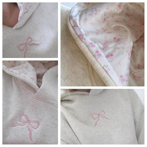 YEMOCILE Women's Black Rose Pattern People are Poison Letter Print Hoodie Sweatshirt thumbnail 5