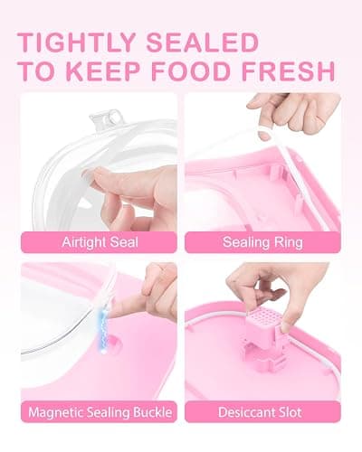 DDMOMMY 10-13 Lbs Dog Food Container, Collapsible Pet Food Storage Containers with Airtight Lid, Pet Food Scoop and Silicone Dog Bowl, Dog Food Storage Container Dry Food for Dog, Cat thumbnail 3