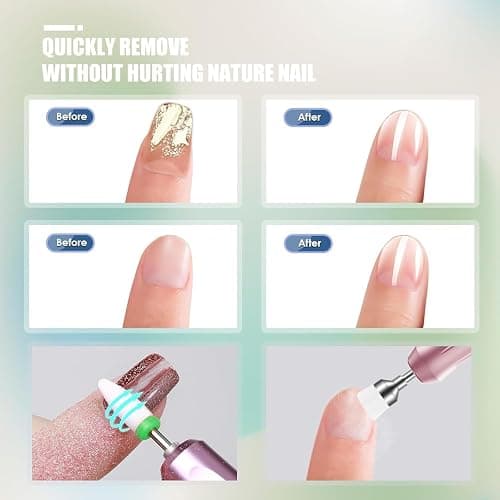 Depvko 13PCS Nagelfräser Aufsätze Bits Set, 3/32" Professionelle Bits für Nagelfräser Nail Tech, Hartmetall Diamant Keramik Efile Nagel Bits mit Bürste, Nagelhautentferner Bits für Acryl Gel Maniküre thumbnail 6
