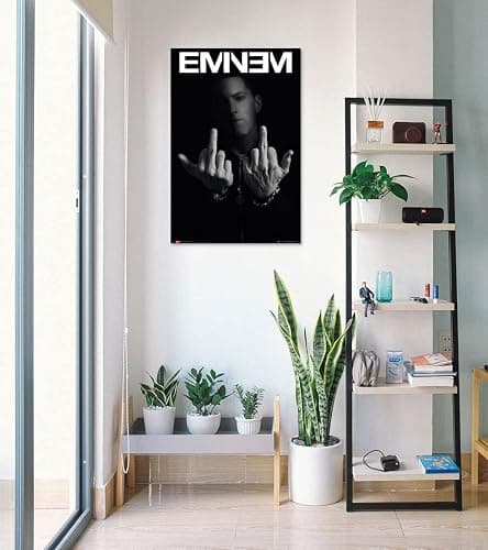 POSTER STOP ONLINE Eminem - Music/Personality Poster (Fingers/Flipping The Bird) (Size 24" x 36") thumbnail 4
