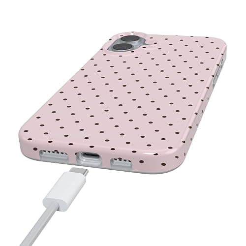 Casely iPhone 16 Case | On the Dot | Pink & Brown Polka Dot | Compatible with MagSafe | Classic Ultra Slim Design thumbnail 5