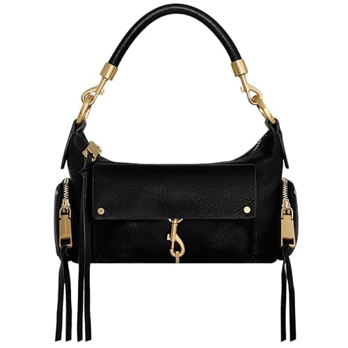 Rebecca Minkoff M.A.B Mini Shoulder Bag, Women's Small Leather Handbag, Black - Image 1