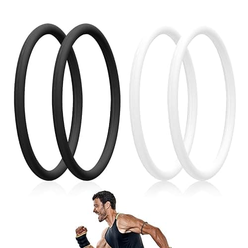 Lyreh 4 Pcs Patellar Tendon Support Strap, Silicone Knee Band Flexible Patella Knee Strap Patellar Tendon Knee Strap Brace for Running Basketball Sports Men Women Fixed Knee Stabilization - Image 1