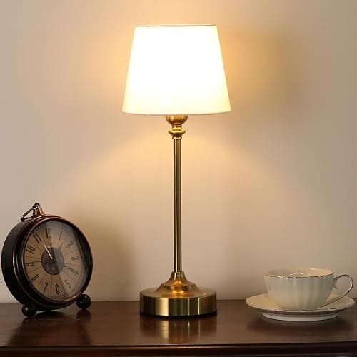 Cordless Table Lamp Rechargeable Gold - 1 Pack Brass 4000mAH Battery Operated Lamp for Decor, 3000K Stepless Dimming Touch Control Wireless Lamp for Bedroom, Dining Table, Counter, Living Room thumbnail 8