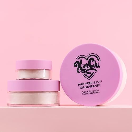 KimChi Chic Giant Puff Puff Pass Set & Bake Powder - Loose Setting Powder with Rice & Vitamin E, Finely Milled for All Day Wear, Translucent 80g - Translucent Giant thumbnail 5