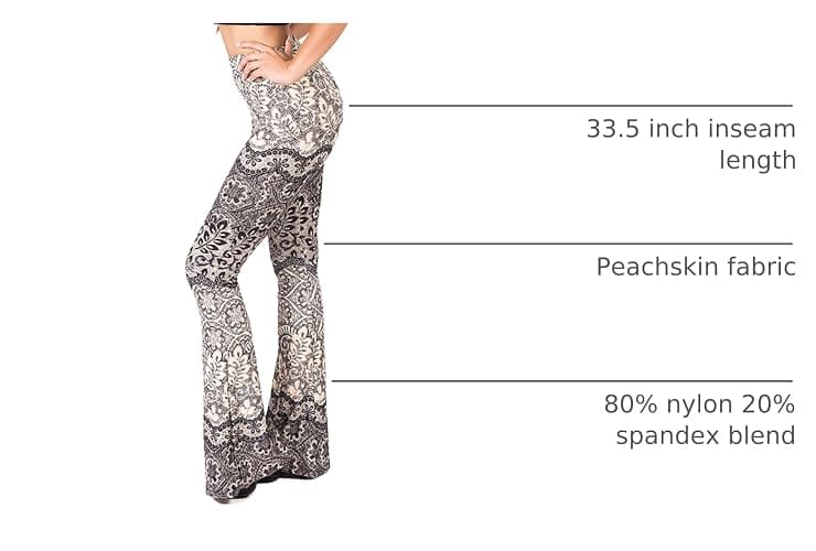 SATINA High Waisted Flare Leggings for Women - Yoga Pants for Women - Buttery Soft Bell Bottom Palazzo - Versatile Sizing thumbnail 4