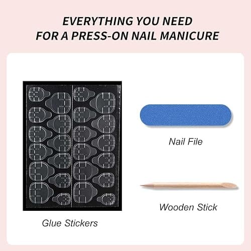 Leopard Hibiscus Press on Nails Medium Almond Fake Nails - Pink Flower False Nails Press ons with Gold Pearls Design Reusable Acrylic Nails Glossy Full Cover Stick on Nails for Women Manicure 24 Pcs - Style-28 - 1 Fl Oz (Pack of 24) thumbnail 6