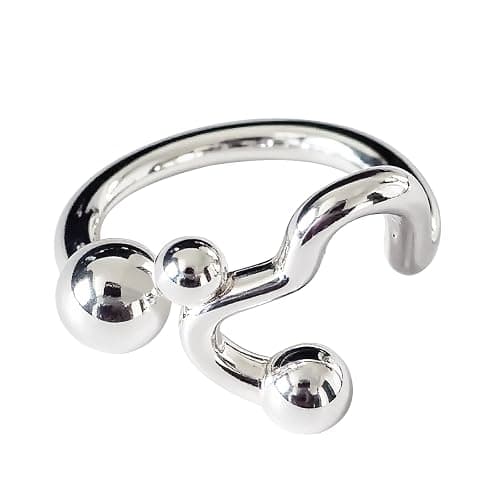 CH.yishi Handmade 925 Sterling Silver Ring Adjustable Stacking Ring Vintage Statement Ring Personalized Jewelry for Women & Men - Image 1