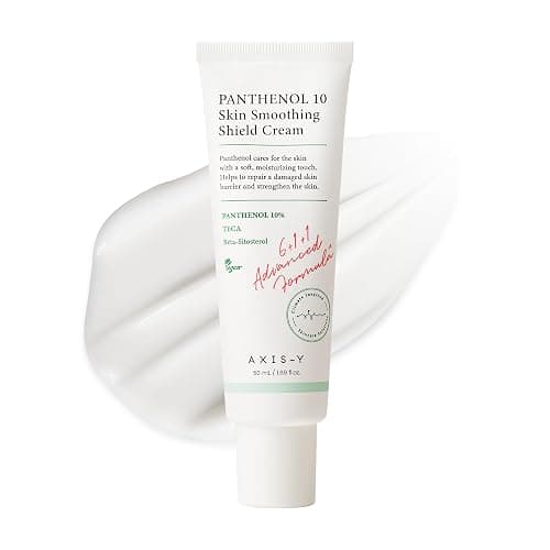 AXIS-Y Panthenol 10 Skin Smoothing Shield Cream - Daily Facial Moisturizer Barrier Cream for Long Lasting Hydration & Soothing - Vegan Korean Skin Care Face Lotion - 1.69 fl. oz. - Image 1