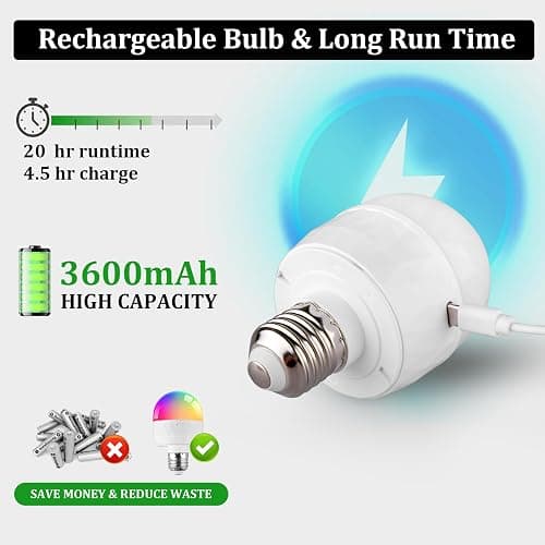 ALL FORTUNE Rechargeable Hanging Pendant Lights, 2 Pack Battery Operated Outdoor Chandelier with Remote, No Wiring for Outdoor Patio, Gazebo, Porch Decor thumbnail 5