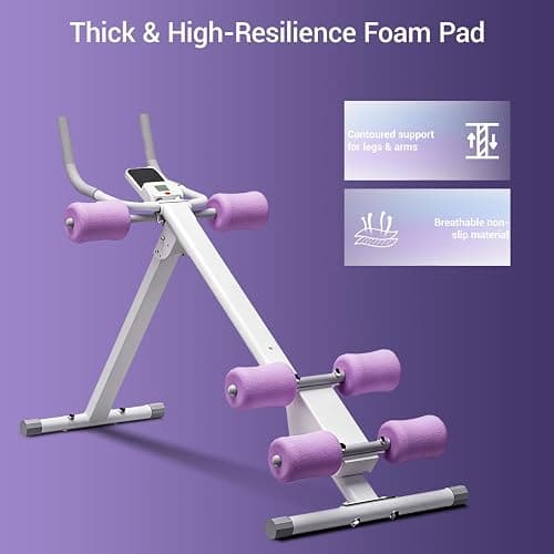 CURSOR FITNESS Ab Machine for Home, 440LB Capacity Ab Trainer Machine, Foldable Ab Workout Equipment with Phone Holder & Counter thumbnail 6