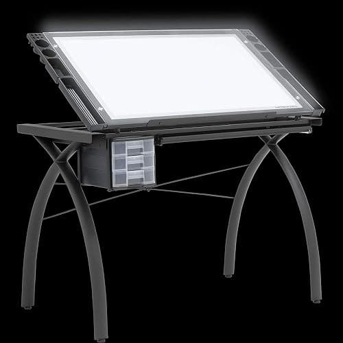 Artograph Futura Light Tracing Table for Artists with Storage and Adjustable, Dimmable Glass Work Top thumbnail 8
