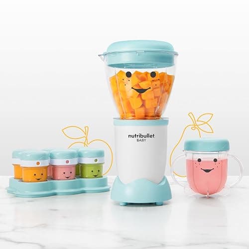NutriBullet NBY-50100 Baby Complete Food-Making System, 32-Oz, White, Blue, Clear thumbnail 2