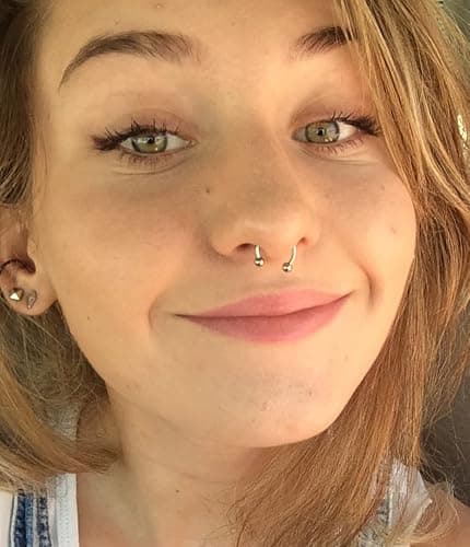 MODRSA Fake Nose Ring Hoop Double Fake Septum Rings Fake Nose Piercing Clip on Earring Hoops Faux Nose Rings Lip Ring thumbnail 7