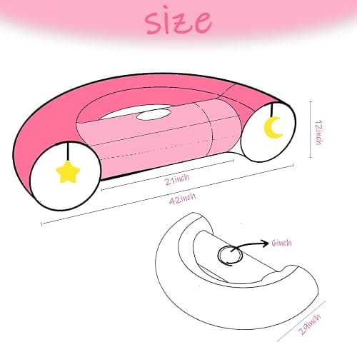 PAOPO Cat Tunnel, Large Indoor Durable Collapsible Interactive Cat Tube with Peek-A-Boo Hole, Hanging Toys, and Crinkly Paper Lining - Cute Tunnel for Cats, Kittens, Puppies & Rabbits, Pink thumbnail 8