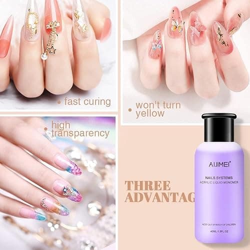 Acrylic Monomer Acrylic Liquid 58ml 2OZ Acrylic Liquid Monomer For Acrylic Powder Acrylic Nail Liquid Monomer For Acrylic Nails Acrylic For Nails Powders & Liquids Acrylic Nail Powder And Liquid thumbnail 7
