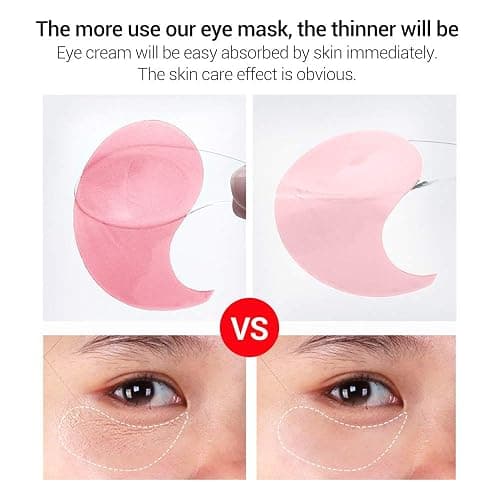 AKARY Eye Patches Rose Hydra-Gel Eye Mask Sheet Lady Skin Care Pad Remove Fine Lines Smooth Repair the Eyes Skin, Under Eye Gel for Moisturizing and Relieving, Firm the Look of the Eye Area thumbnail 4