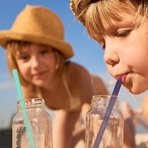 Senneny Set of 12 Silicone Drinking Straws for 30oz and 20oz - Reusable Silicone Straws BPA Free Extra Long with Cleaning Brushes- 6 Straight + 6 Bent- 6mm diameter thumbnail 6