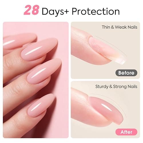 CANNI Rubber Base Gel Nude 9ml Nail Strengthener UV LED Soak Off Gel Polish | Flexible Support • Nail Strengthening • Crack Resistant • Natural Nail Protection • Smooth Application • DIY & Salon Use thumbnail 3