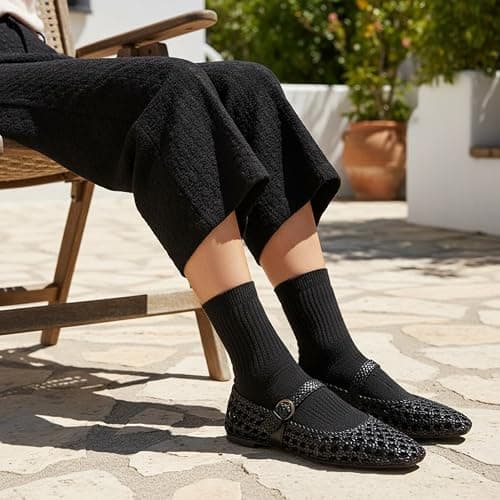 CUSHIONAIRE Weston Hand Woven Mary Jane Flats for Women, Comfortable Dressy Ballet Flats with Braided Adjustable Buckle and Memory Foam Cushioning thumbnail 5