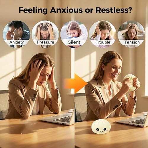 Dumpling Squishies, Handmade Pressure Relief Balls, Dumpling Squishy Big Bun Squeeze Dough Ball Stress Relief Fidget (Light Beige) thumbnail 8