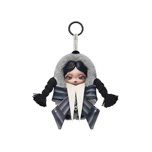 POP MART SKULLPANDA × Wednesday Plush（Nevermore Academy Uniform Version） Collectible Toy Charm Holiday Birthday Gifts for Girls and Boys - Image 1