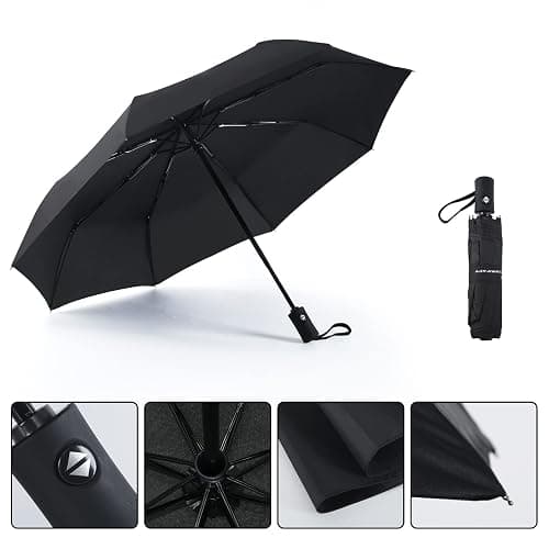 SY COMPACT Travel Umbrella Windproof Automatic Umbrellas-Factory Outlet umbrella - black thumbnail 2