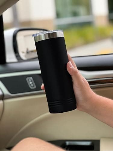 LaserGram 22oz Vacuum Insulated Skinny Tumbler, Bible Verse John 14-6, Personalized Engraving Included (Black) thumbnail 2