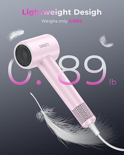 SHRATE Professional High Speed Ionic Hair Dryer | Ultra-Fast Drying | 500 Million Negative Ions | Low Noise | 160000 RPM | Compact Blow Dryer with Magnetic Diffuser for Faster Drying All Hair Types thumbnail 4