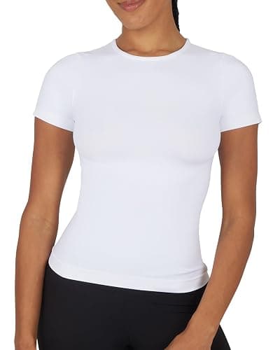 Yogalicious Basic Short Sleeve T-Shirt 2 Pack Soft Slim Fit Gym Shirt for Women thumbnail 4