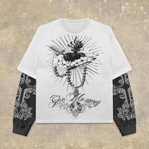 Goth Shirt Gothic Shirt Goth Long Sleeve Top thumbnail 2