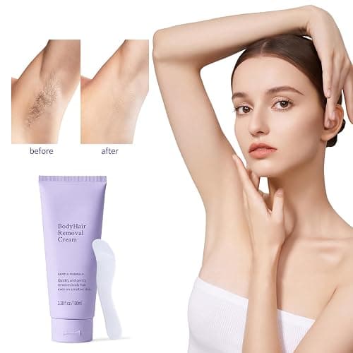 Body & Facial Hair Removal Cream, Gentle Safe for Sensitive Skin, Painless Hair Removal for Women & Men, 3.38 fl oz thumbnail 4