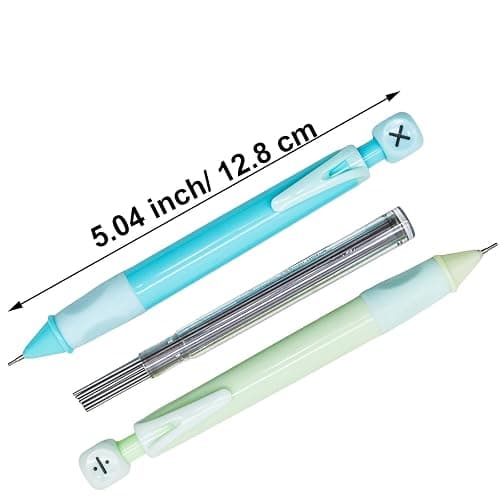Maydahui 12 Pcs 2B 0.9mm Mathematical Symbols Mechanical Pencils with 40 Pcs Replaceable HB Lead Refills Automatic Pencil for Teacher Students Drawing Drafting Sketching Homework School Supplies thumbnail 2