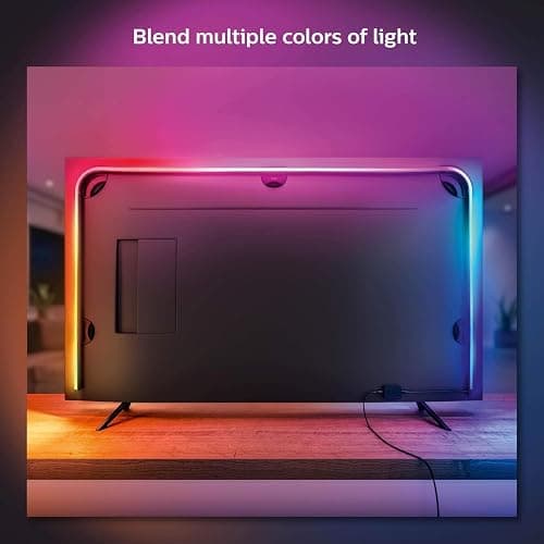 Philips Hue Gradient Lightstrip for 55 Inch TVs, Sync with Media and Gaming, LED Entertainment Smart Lighting with Voice Control, Gaming Light Compatible with Alexa, Google Assistant thumbnail 9