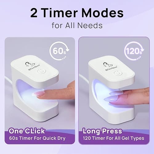 BTArtboxnails Nail Tips Builder Gel - Long Lasting 15ml Builder Gel with Portable Nail Lamp for French XCOATTIPS, 30+Days French Protection Duo Nail Extension Tool for Nail Art thumbnail 7