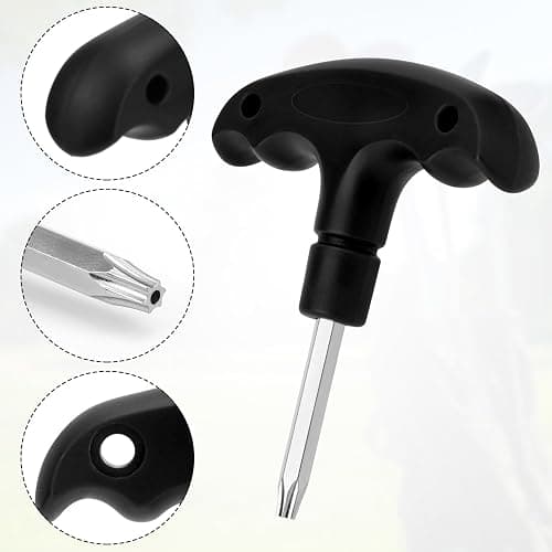 NQEUEPN Adjustable Golf Wrench With Plastic Handle - Stainless Steel Driver Tool for Club Shaft Adapter (Black) thumbnail 4
