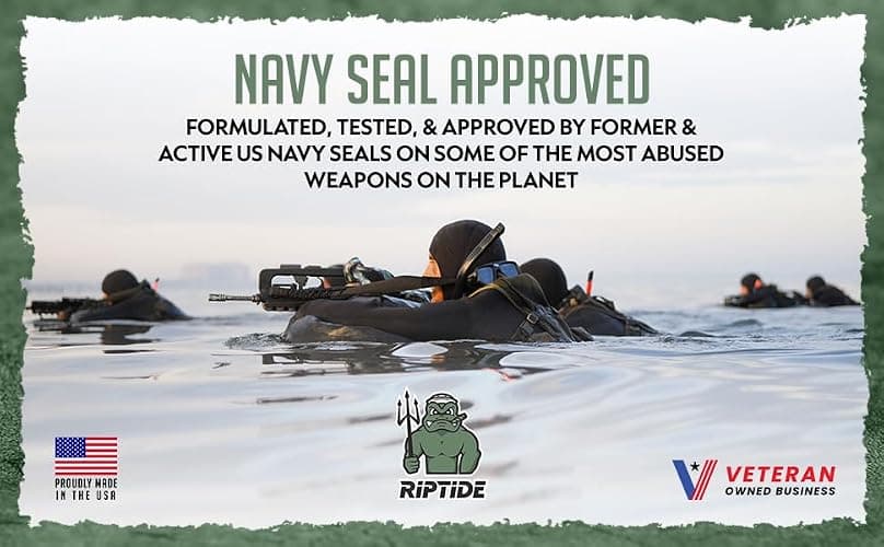 Riptide Armory Advanced Gun Cleaner & Gun Oil Kit - Cleans, Lubes, Protects Targeted Long-Lasting Formula - Nano Coat Technology - Veteran Founded & Formulated by Former US Navy Seal thumbnail 7