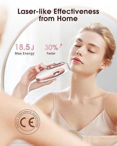 Haarlosy IPL Laser Hair Removal Device for Women and Men, Ice Cooling Painless Hair Remover Machine for Salon Quality Long Lasting Results at Home, for Face, Bikini Line, Armpit, Leg, Body, Pink thumbnail 6