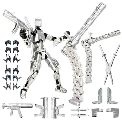 Pthjswj T13 Action Figure Set - (Assembled) 3D Printed Action Figure, Titan 13 Action Figure, Multi-Jointed Movable Dummy 13, Robot Action Figure, Birthday Gifts for Boys, Girls Desktop Decorations - Image 1