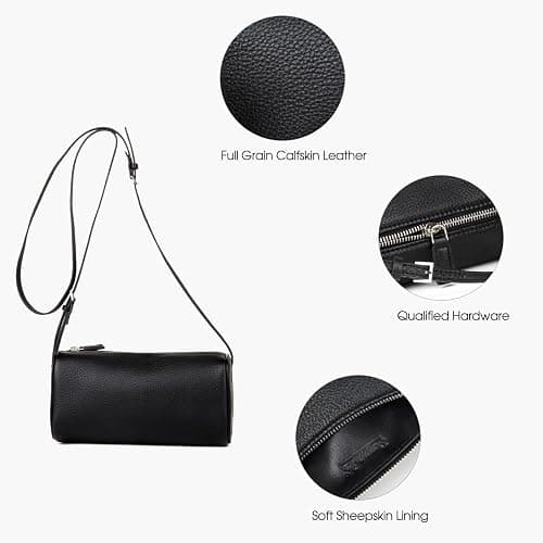 DONNAIN Premium Full-Grained Leather Crossbody Purses for Women, Hobo Bags for Women Crossbody with Adjustable Strap thumbnail 2
