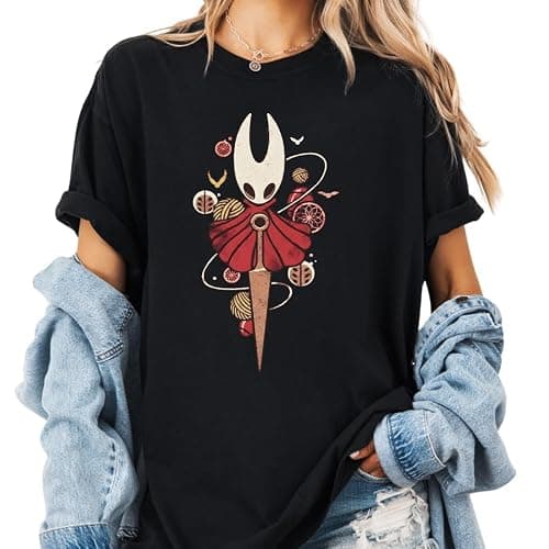 Hollow Knight Silksong Hornet T-Shirt, Hornet Indie Game Shirt, Hollow Bug Night Shirt thumbnail 3