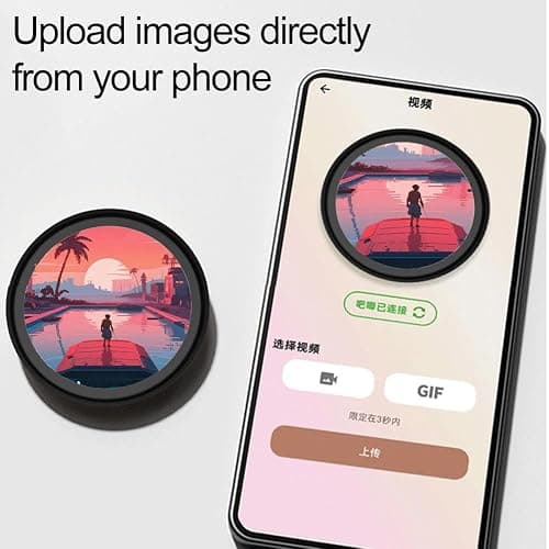 Smart Digital Badge with Touch Screen - 1.85" HD Electronic Badge for Fandom & Anime, Customizable GIF/Photo/Video Display, 18H Battery & LED Lights, Metal ACG Accessory for Bag & Cosplay thumbnail 4