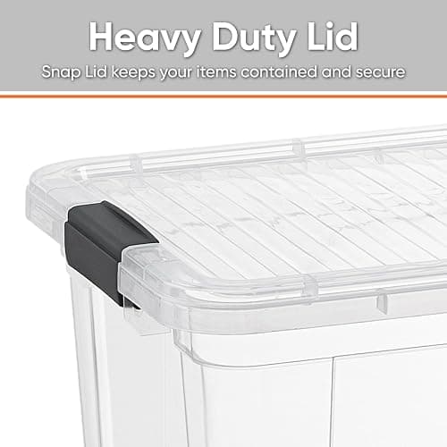 Superio Clear Plastic Storage Bin with Lid, 11 Qt, Non-Toxic, BPA Free, Odor Free, Organizer Storage Box, Stackable Plastic Tote for Home, Garage, School, and Office thumbnail 4