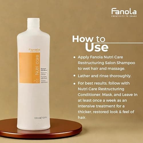 Fanola Restructuring Hair Shampoo for Women & Men - Moisturizing Shampoo for Dry Hair Enriched with Milk Protein - Repairing, Nourishing, Anti-Frizz Formula for Dry & Brittle Strands (33.8 Fl oz) thumbnail 6