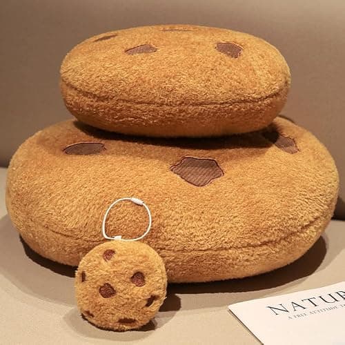 3D Simulation Cookie Pillow, Fun Round Throw Cookie Food Pillows,Suitable for Home Use, Bedroom Sofas, Chairsdecorative Gifts (a4in) thumbnail 5