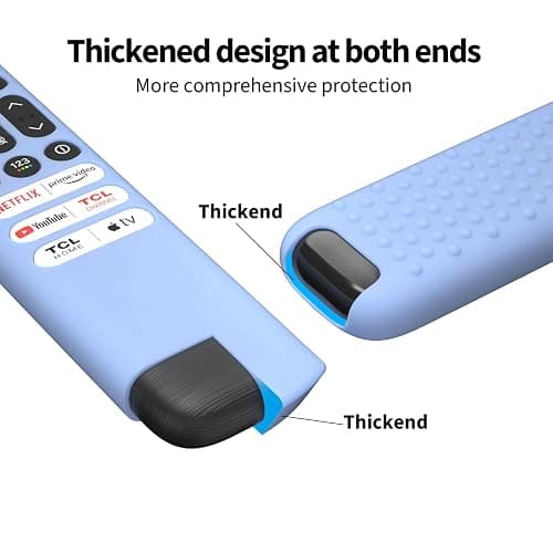 Hi Color Silicone Cover for TCL RC813 FMB1/RC923/RC902V Remote Protective Case Sleeve for TCL Smart TV Remote RC813 FMB1 Case Cover(Glow Blue) thumbnail 4