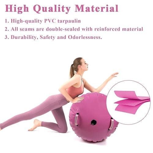 XITAO Air Roller Gymnastics Barrel Inflatable Tumbling Roller Air Mat, Barrel Back Somersault Backbend Trainer Equipment with Electric Air Pump for Backhandspring Training Yoga Cheerleading, 37.4"x25.0" thumbnail 2