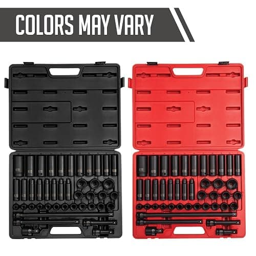 Sunex 2569, 1/2" Drive Master Impact Socket Set, 43Piece, Metric, 9mm - 30mm, Standard/Deep, Cr-Mo Alloy Steel, Radius Corner Design, Heavy Duty Storage Case, Universal Joint & Impact Extensions thumbnail 2