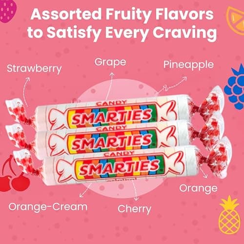 Smarties Candy Bulk Rolls Original Flavor - Gluten & Vegan Free - Classic Sweetness From Family Owned Company Since 1949, Peanut Free & Dairy Free - Perfect Halloween Candy - 5oz Bag (Pack of 1) thumbnail 7